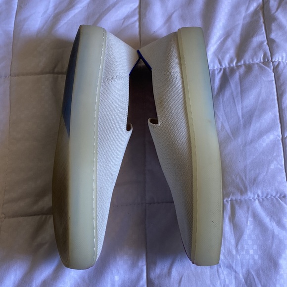 Rothy’s x Evian Limited Edition Slip On Sneakers Womens 8.5 White Made in China - Picture 6 of 15